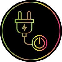 Power Button Line Gradient Due Color Icon Design vector