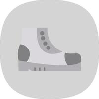 Boots Flat Curve Icon Design vector