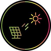 Solar Power Line Gradient Due Color Icon Design vector