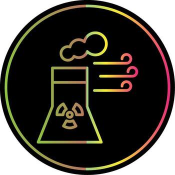 Power Station Line Gradient Due Color Icon Design vector