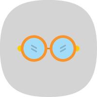 Gafas de sol plano curva icono diseño vector