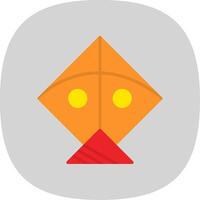 Kite Flat Curve Icon Design vector