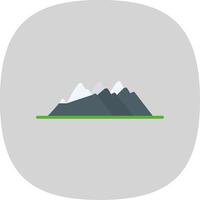 Mountain Flat Curve Icon Design vector