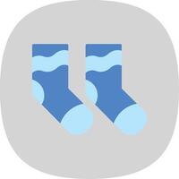calcetines plano curva icono diseño vector