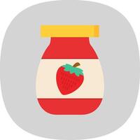 Jar Flat Curve Icon Design vector