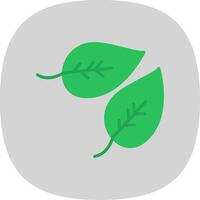 Leaf Flat Curve Icon Design vector