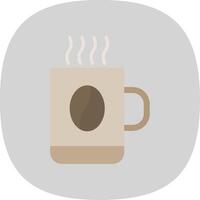 Mug Flat Curve Icon Design vector