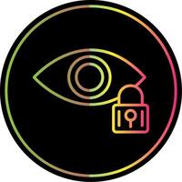 Retinal Scan Line Gradient Due Color Icon Design vector