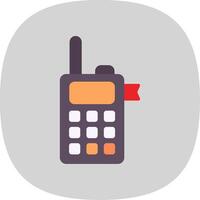 Walkie Talkie Flat Curve Icon Design vector