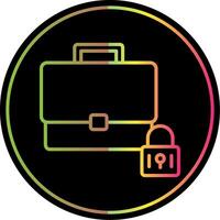 Briefcase Line Gradient Due Color Icon Design vector