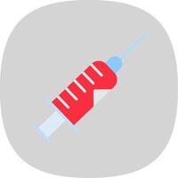 Syringe Flat Curve Icon Design vector