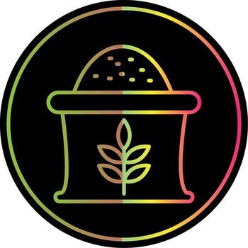 trigo saco línea degradado debido color icono diseño vector