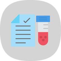 Dna Report Flat Curve Icon Design vector