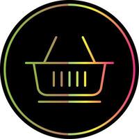 Shopping Basket Line Gradient Due Color Icon Design vector