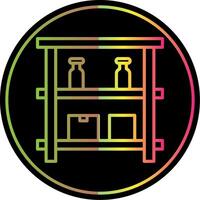 Shelves Line Gradient Due Color Icon Design vector