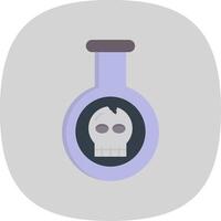 Poison Flat Curve Icon Design vector