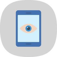 Smartphone Flat Curve Icon Design vector