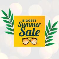 big summer sale background with glass wear vector