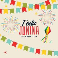 celebration background for festa junina festival vector