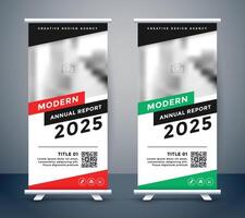 modern style rollup standee banner design vector