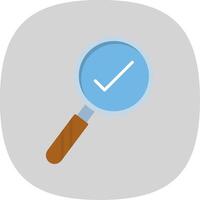 Magnifying Glass Flat Curve Icon Design vector