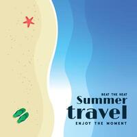 summer travel beach background design vector