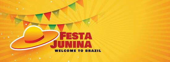 brazil festa junina festival banner design vector