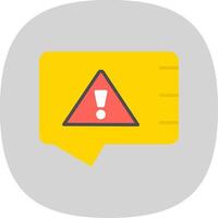 Alert Flat Curve Icon Design vector