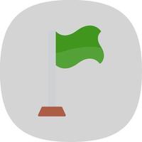 Flag Flat Curve Icon Design vector