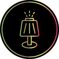 Table Lamp Line Gradient Due Color Icon Design vector