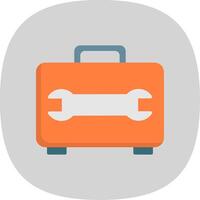 Toolbox Flat Curve Icon Design vector