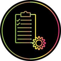 Project Management Line Gradient Due Color Icon Design vector