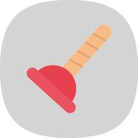 Plunger Flat Curve Icon Design vector