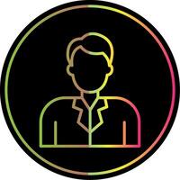 Manager Line Gradient Due Color Icon Design vector