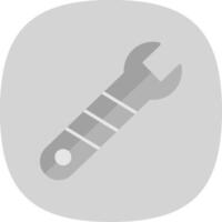 Wrench Flat Curve Icon Design vector