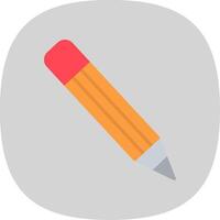 Pencil Flat Curve Icon Design vector