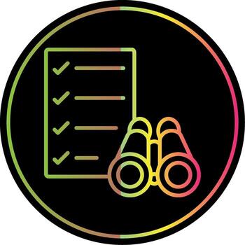 Scope Line Gradient Due Color Icon Design vector