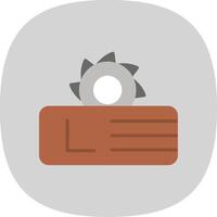 Table Saw Flat Curve Icon Design vector