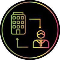 B2c Line Gradient Due Color Icon Design vector