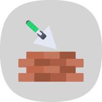 Brickwork Flat Curve Icon Design vector