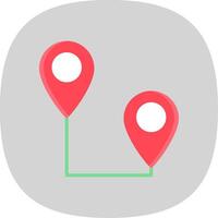Map Flat Curve Icon Design vector