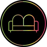 Sofa Bed Line Gradient Due Color Icon Design vector