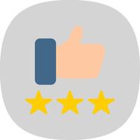 Customer Review Flat Curve Icon Design vector