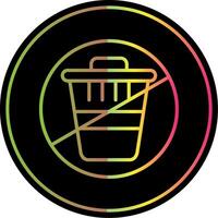 Zero Waste Line Gradient Due Color Icon Design vector