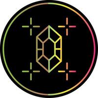 Gem Line Gradient Due Color Icon Design vector