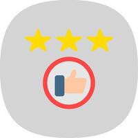 Rating Flat Curve Icon Design vector