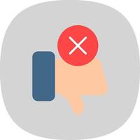 Dislike Flat Curve Icon Design vector