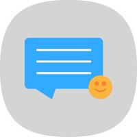 Comments Flat Curve Icon Design vector