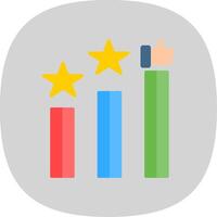 Top Rated Flat Curve Icon Design vector