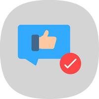 Feedback Flat Curve Icon Design vector